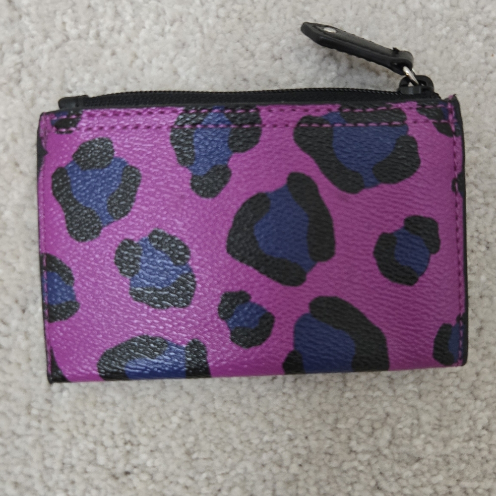 NEW Vera Bradley Lilac Leopard Coin Purse and Card Holder 2021 Retired Pattern - Picture 6 of 8